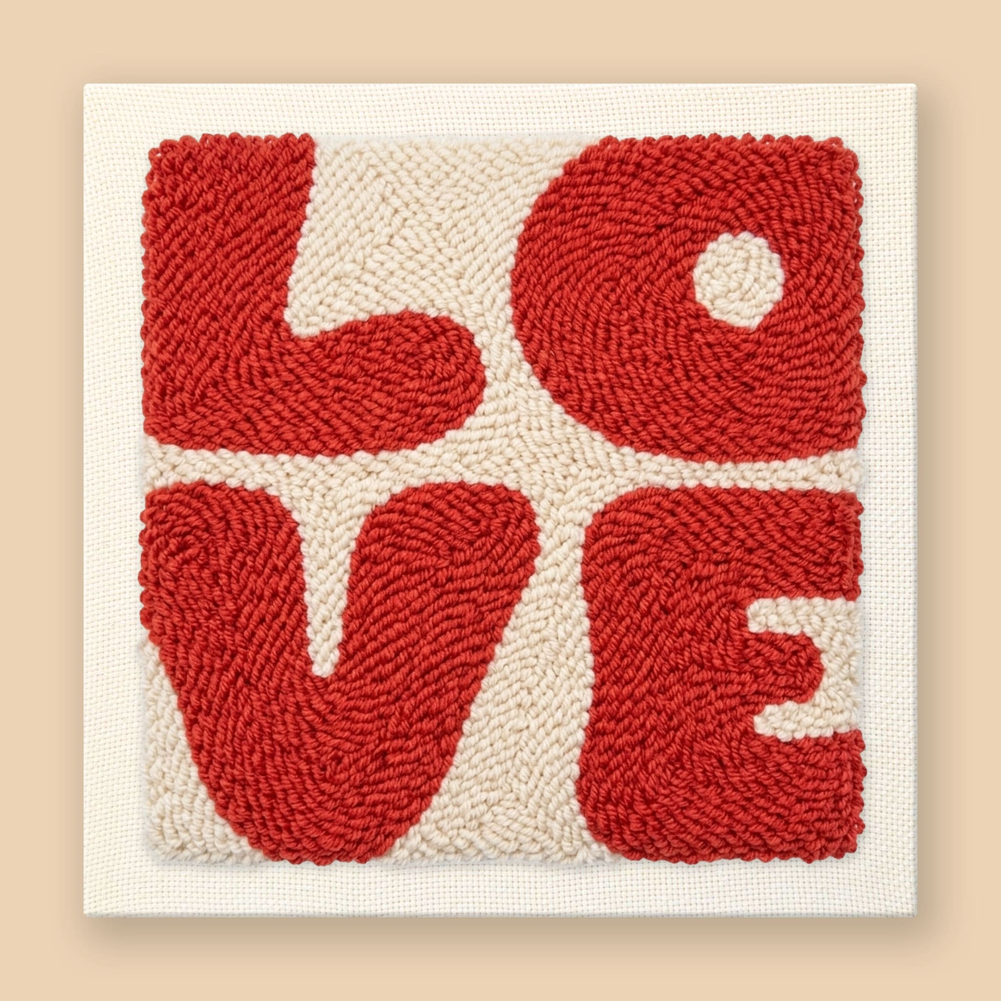 Bold Love Punch Needle Kit - Modern DIY Wall Art | HeyHobby