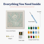 Marigold Skull Punch Needle Kit