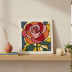 Stained Rose Punch Needle Kit
