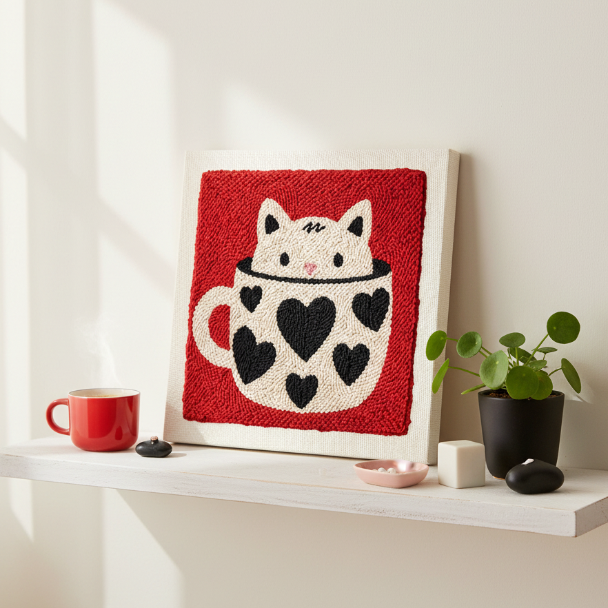 Kitty Cup Punch Needle Kit