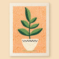 HeyHobby Calm Leaves Punch Needle Kit for DIY embroidery, featuring colorful fabric and punch needle tools for crafting detailed leaf designs.