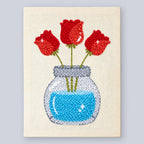 HeyHobby Tulip Trio Punch Needle Kit with colorful embroidery tools and fabric for DIY punch needle embroidery projects.