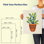Serene Leaf Punch Needle Kit by HeyHobby, DIY embroidery kit featuring a detailed leaf design on fabric.