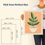 Calm Leaves Punch Needle Kit by HeyHobby featuring colorful fabric leaves and punch needle tools for DIY embroidery projects.