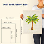 HeyHobby Palm Serenity Punch Needle Kit DIY kit with colorful fabric and punch needle tools for creative embroidery projects.