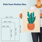 HeyHobby Tranquil Leaf Punch Needle DIY Kit with colorful embroidery and needle tools for craft projects