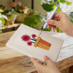 HeyHobby Floral Serenity 4-Piece Punch Needle DIY Kit with colorful floral embroidery tools and materials.