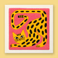 Leopard Punch Needle Kit by HeyHobby featuring colorful fabric and punch needle tools for DIY embroidery projects.