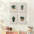 HeyHobby Plant Harmony 4-Piece Punch Needle Set DIY kit with colorful needles and tools for creating textured plant-themed fabric art.