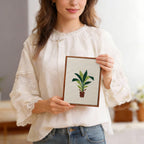 HeyHobby Serene Foliage 4-Piece Punch Needle Set DIY kit with colorful embroidery tools and fabric for crafting detailed foliage designs.