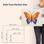 HeyHobby Butterfly Whimsy Punch Needle Kit DIY craft kit with colorful fabric and tools for creating butterfly-themed needle art.