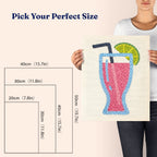 Tropical Sip Punch Needle Kit by HeyHobby featuring vibrant tropical-themed design for DIY punch needle embroidery project.