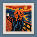 Screaming Pumpkin Punch Needle Kit