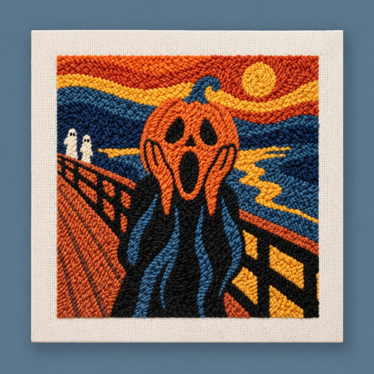 Screaming Pumpkin Punch Needle Kit