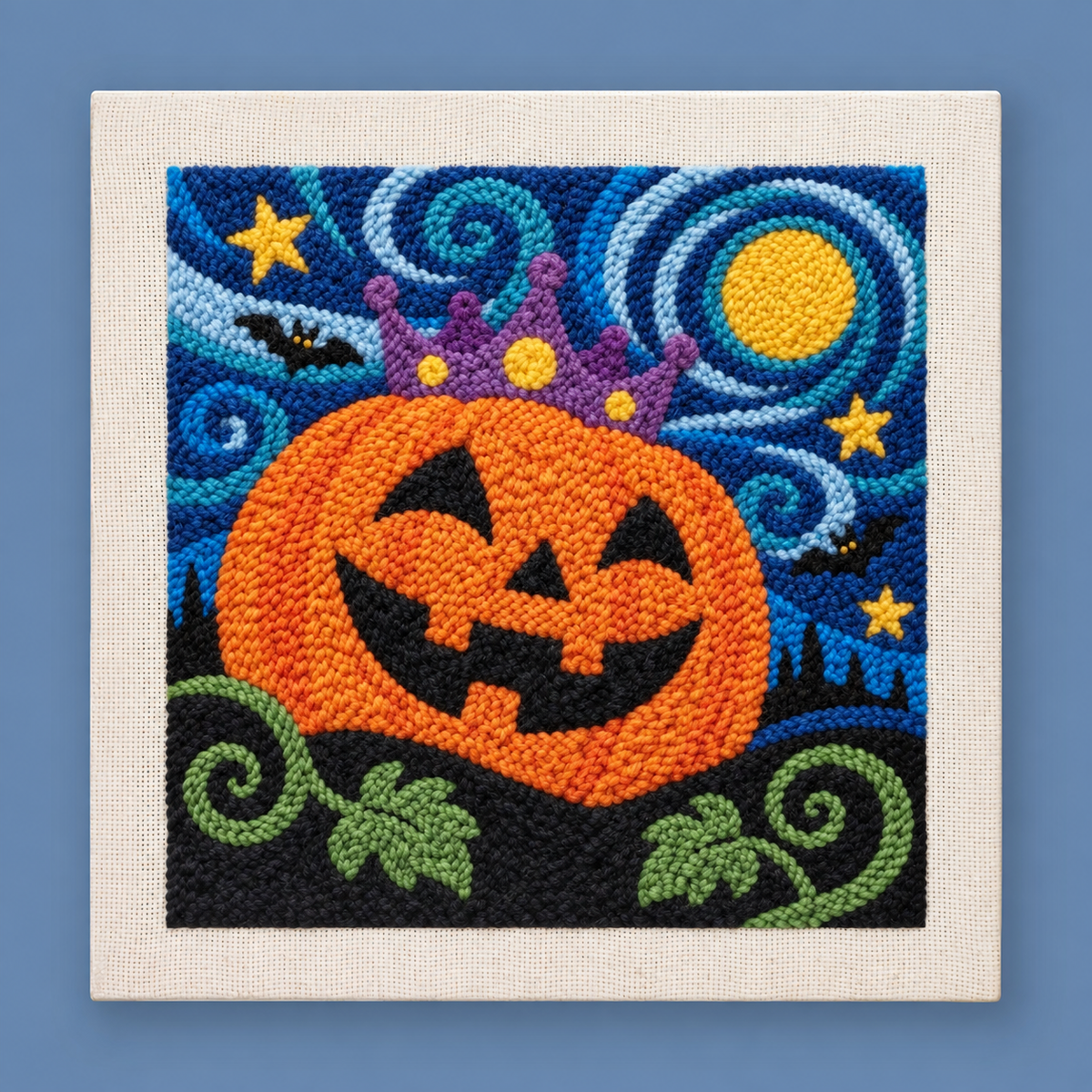Starry Pumpkin Punch Needle Kit