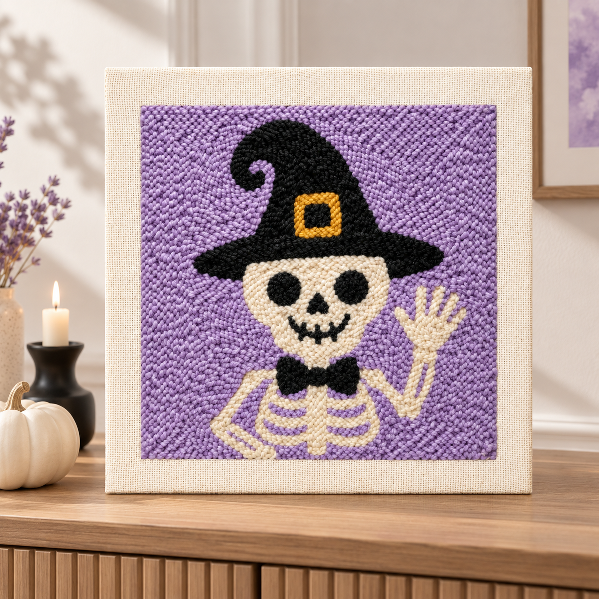 Dapper Skeleton Punch Needle Kit