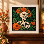 Marigold Skull Punch Needle Kit