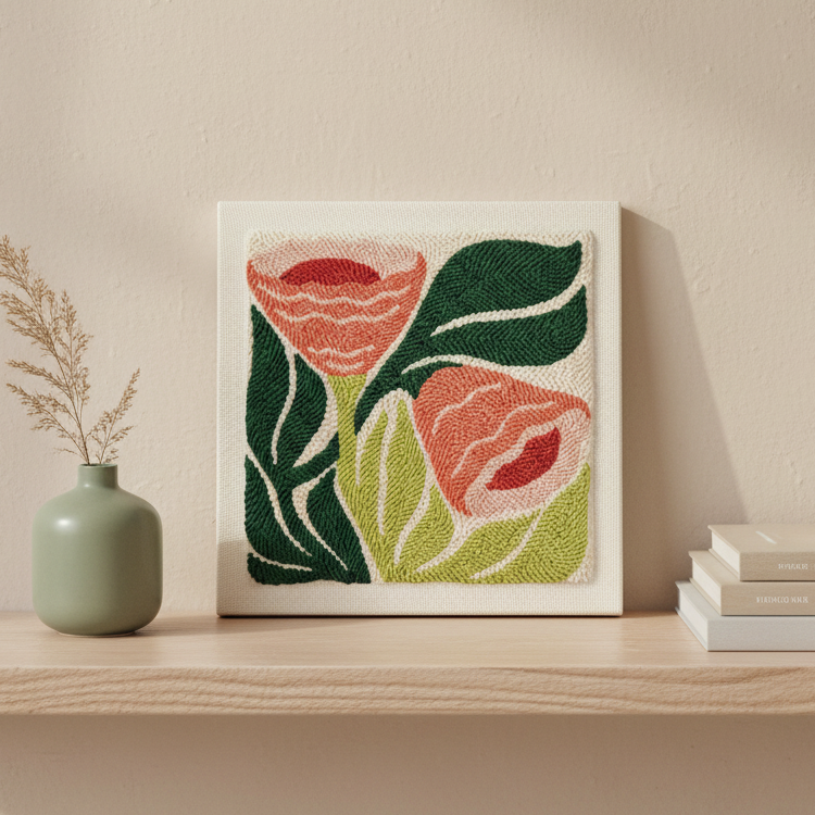 Tropical Blooms Punch Needle Kit