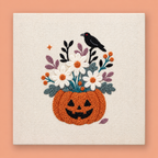 Crow Pumpkin Punch Needle Kit