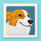 Happy Corgi Punch Needle Kit