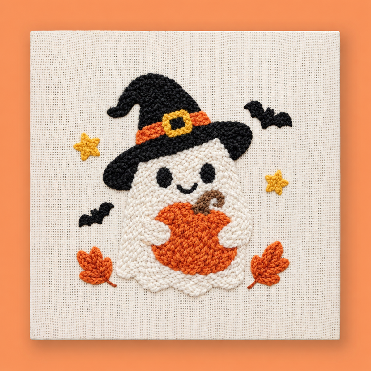 Ghost Pumpkin Punch Needle Kit