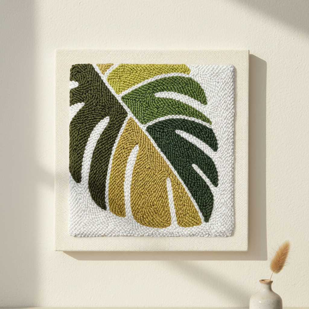 Monstera Magic Punch Needle Kit