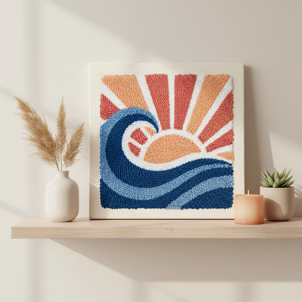 Sunset Waves Punch Needle Kit